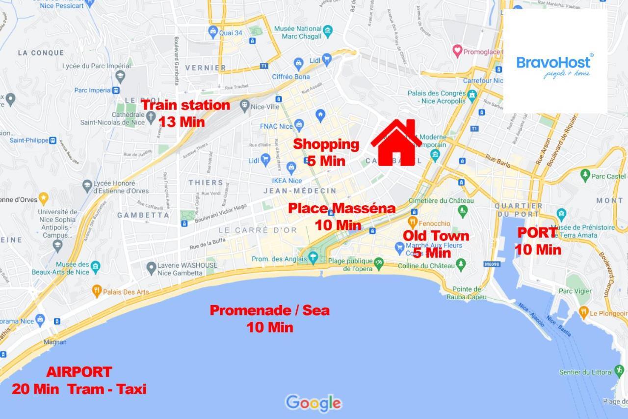 Gioffredo 4 Pers Centrale Wifi Apartment Nice Ngoại thất bức ảnh
